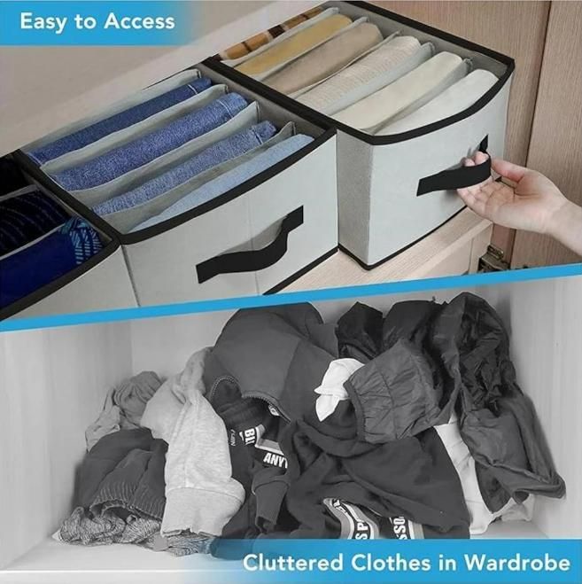 Foldable Stackable Storage Box Clothe Organizer (Pack of 3)