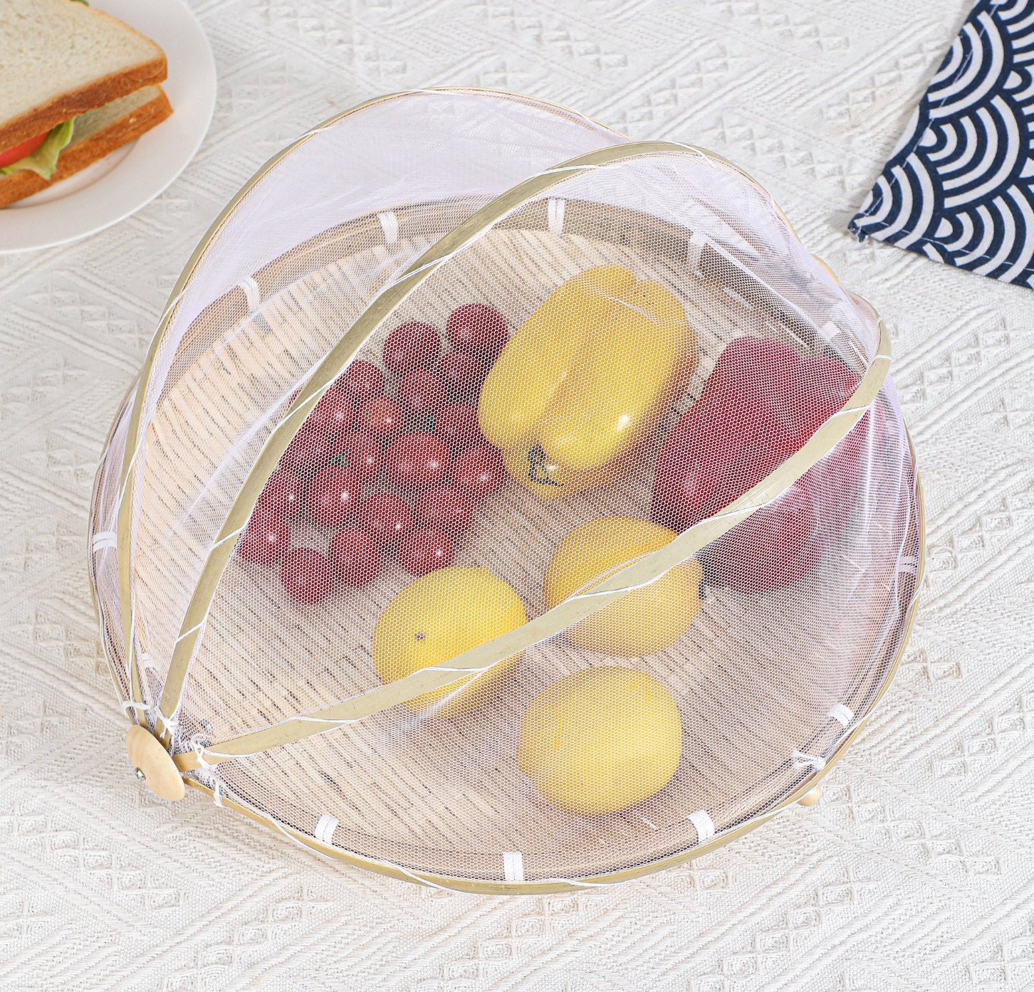 AMISHO FreshNest – Natural Bamboo Food Basket