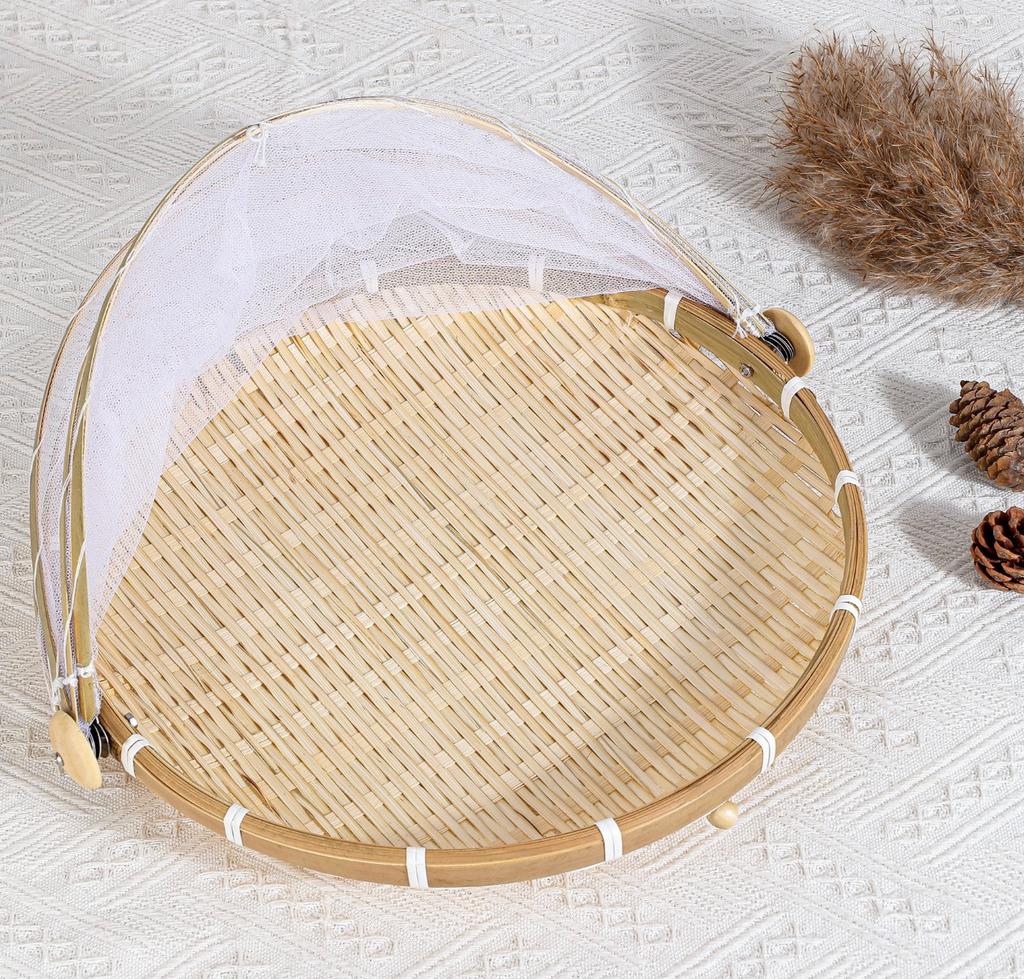 AMISHO FreshNest – Natural Bamboo Food Basket