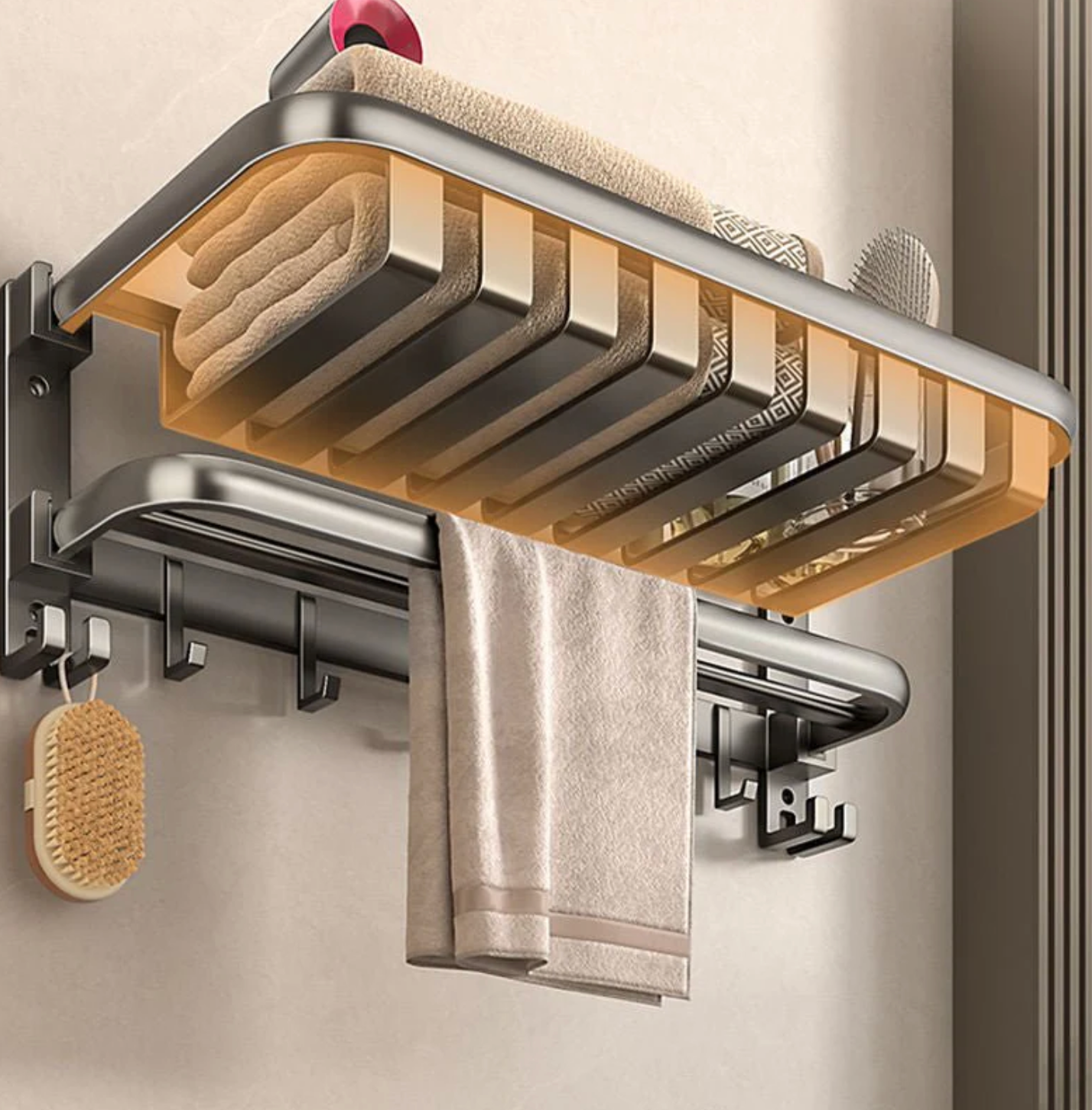 AMISHO SpaceFold – Smart Towel Rack