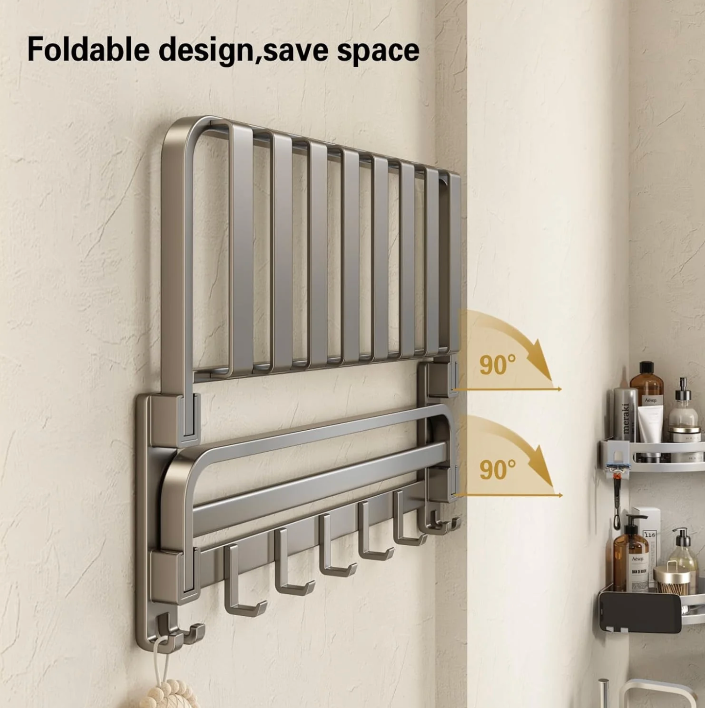 AMISHO SpaceFold – Smart Towel Rack
